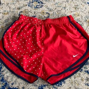 Nike Red, White, and Blue Star Nike Tempo Shorts